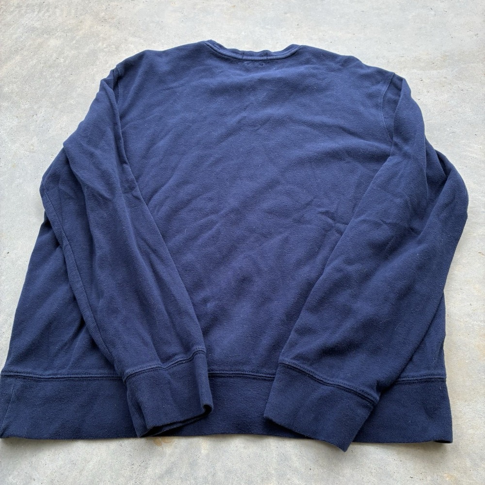 Polo Ralph Lauren Men Navy Blue Crewneck Sweatshirt Estate Rib XL - Picture 4 of 4